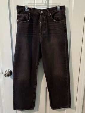 Levi's Women’s Relaxed Straight Jeans in Washed Black